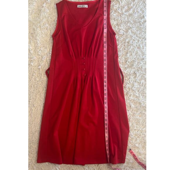 Grace Karin Women's Size S Red Gathered Front Tie Back Dress #0543 - Picture 9 of 11